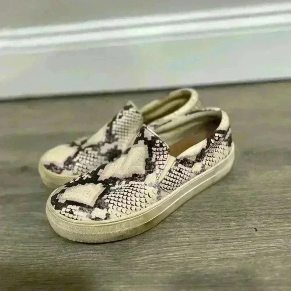 Steve Madden Snake Print Slip On Sneaker Flat Women’s Size 8 - Picture 1 of 6